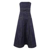 Rochii Self-Portrait 'Indigo Denim Bandeau Midi Dress' Dress Femei