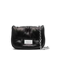 Genti de umar 'Glam Slam Small' Black Shoulder Bag With Logo Patch On The Front In Quilted Leather Woman Femei