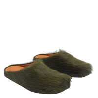 Mocasini Marni Green Leather Flats Barbati