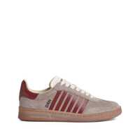 Sneakers DSQUARED2 'Boxer' Sneakers In Grey And Burgundy Calfskin Barbati