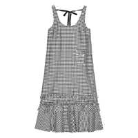 Rochii Ganni 'Crinkled Check Long' Dress Femei