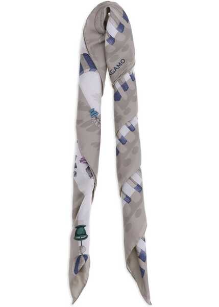 Esarfe Ferragamo Silk Scarf GREY LILAC Femei (BM 18220849) 2