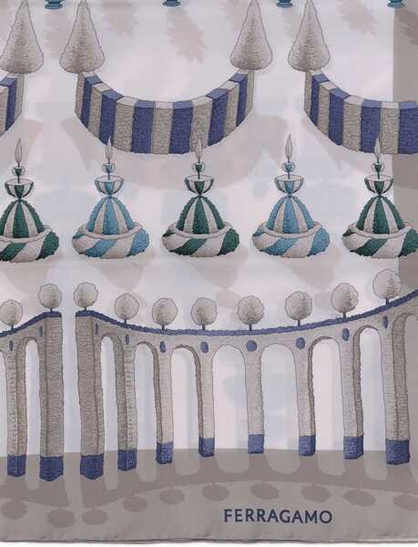 Esarfe Ferragamo Silk Scarf GREY LILAC Femei (BM 18220849) 4