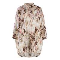 Camasi 120% Lino Printed Linen Shirt Femei