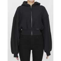 Bluze de trening Cropped Hoodie In Cotton Femei