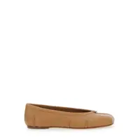 Balerini Beige Balletina Shoes With Tabi Toe And Single Stitch Logo In Leather Woman Femei