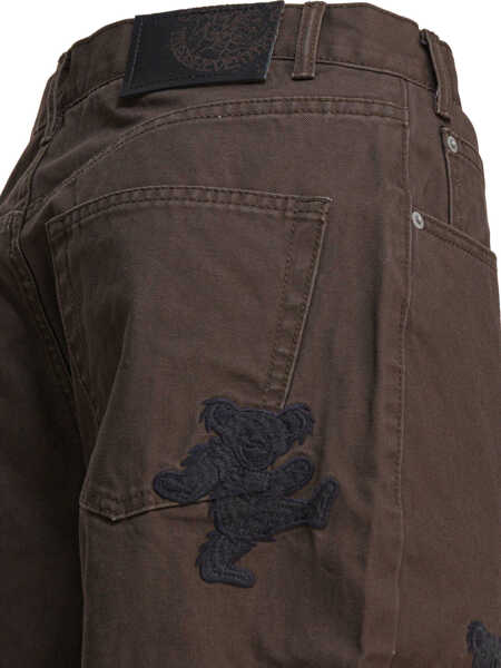 Pantaloni casual Thisisneverthat GD Dancing Bears trousers Brown Barbati (BM 18227511) 4