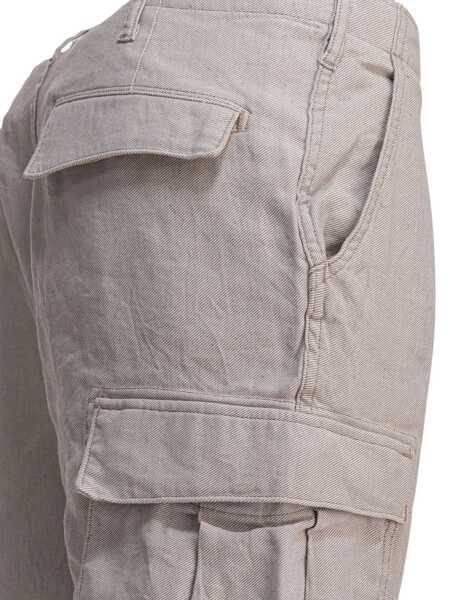 Pantaloni casual NONNATIVE Linen-blend cargo pants Grey Barbati (BM 18227568) 4