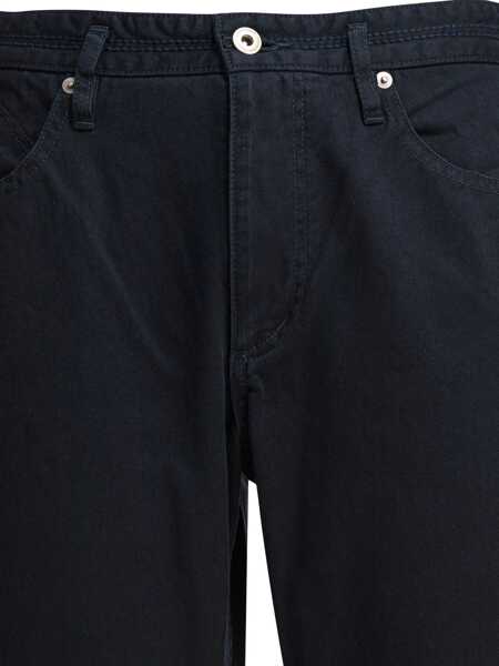 Pantaloni casual NONNATIVE Five-pocket cotton pants Blue Barbati (BM 18227577) 3