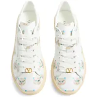 Incaltaminte Dama - Sneakers Valentino Garavani Royco Le Chat de La Maison Sneakers BIANCO-MULTICOLOR/BIANCO/GREEN BRIAR/PAP Femei (BM 18227632) - B-mall.ro