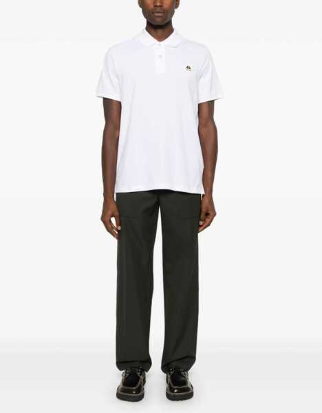 Tricouri Polo Moose Knuckles Everett Gold Polo Shirt WHITE Barbati (BM 18227668) 2