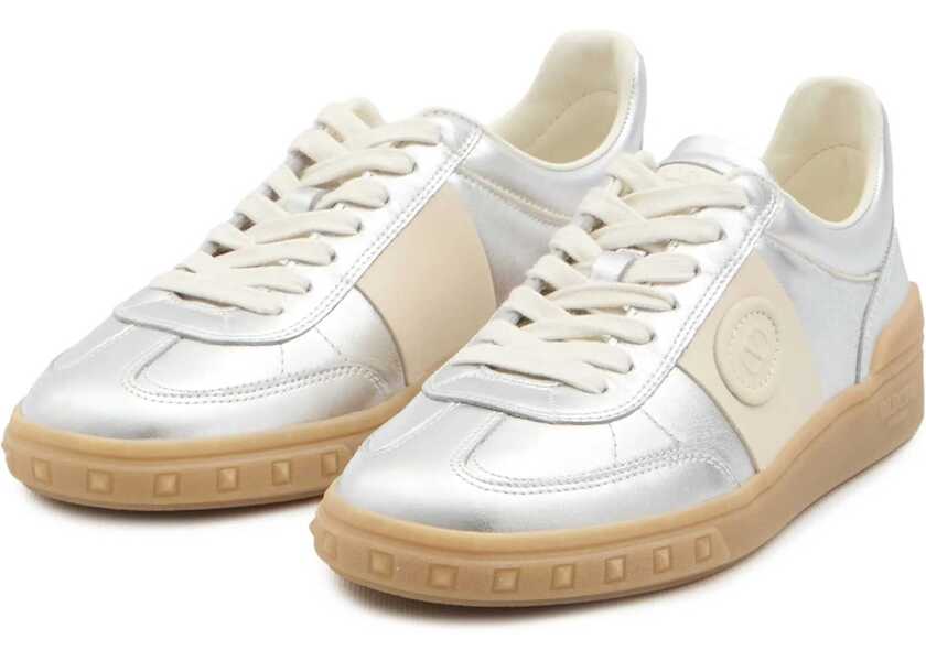 Sneakers Valentino Garavani Laminated leather Upvillage Sneakers SILVER/GLACE Femei (BM 18227671) 2