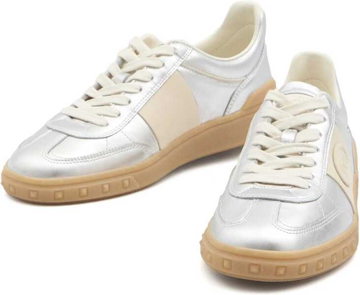 Sneakers Valentino Garavani Laminated leather Upvillage Sneakers SILVER/GLACE Femei (BM 18227671) 5
