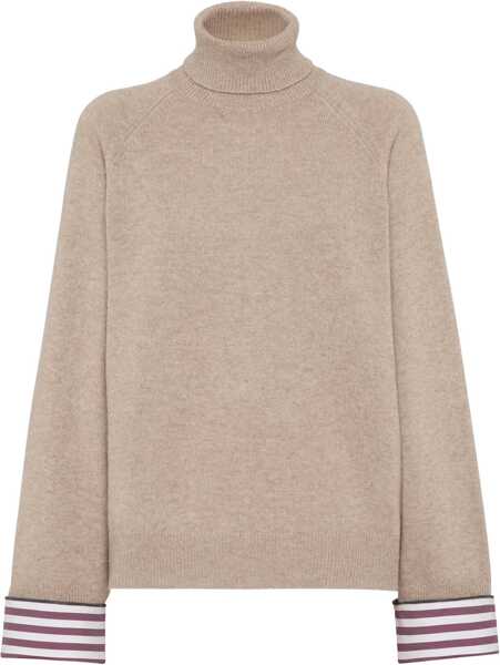 Pulovere Brunello Cucinelli Turtleneck Sweater BROWN Femei (BM 18227719) 1