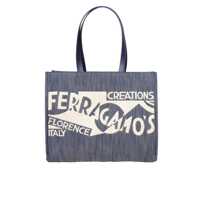Genti de mana Salvatore Ferragamo Denim Tote Bag Femei