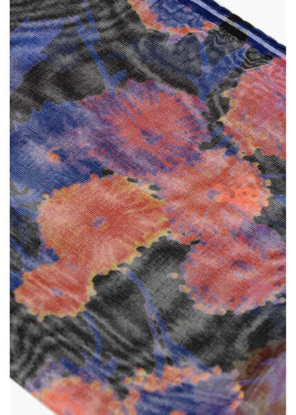 Esarfe DSQUARED2 Floral Patterned Chiffon Slim Foulard Black Femei (BM 18228316) 3