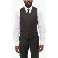 Veste costum 5 Buttons Reset Wool Vest With Jetted Pockets Barbati