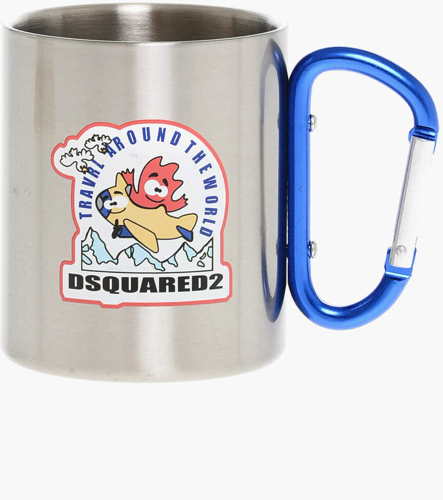 Accesorii de voiaj DSQUARED2 Steel Mug With D-Ring Handle Silver Barbati (BM 18228406) 1