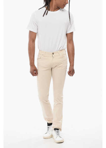 Pantaloni casual CORNELIANI Id 5-Pocketed Stretch Cotton Pants White Barbati (BM 18228421) 4