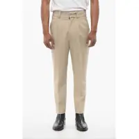 Pantaloni casual Single-Pleated Virgin Wool Pants With Belt Loops Barbati