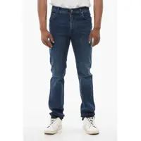 Blugi drepti Delaved Denims With Embroidered Logo Barbati