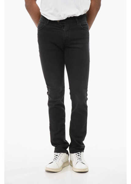 Blugi slim fit CORNELIANI Id Stretch Cotton Slim Fit Denims 16Cm Black Barbati (BM 18228562) 1