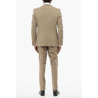 Costume CORNELIANI pentru Barbati - Costume CORNELIANI Cc Collection Stretch Wool Refined Suit With Flap Pockets Beige Barbati (BM 18228739) - B-mall.ro