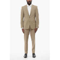 Costume Cc Collection Stretch Wool Refined Suit With Flap Pockets Barbati