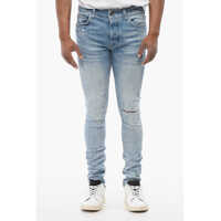 Blugi slim fit Light Wash Crystal Shotgun Skinny Fit Denims 14Cm Barbati