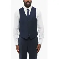Veste costum Cc Collection Single-Breasted Refined Virgin Wool Vest Barbati