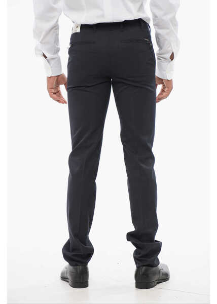 Pantaloni casual CORNELIANI Pure Cotton Leader Pants With Zipped Pockets Blue Barbati (BM 18229153) 2