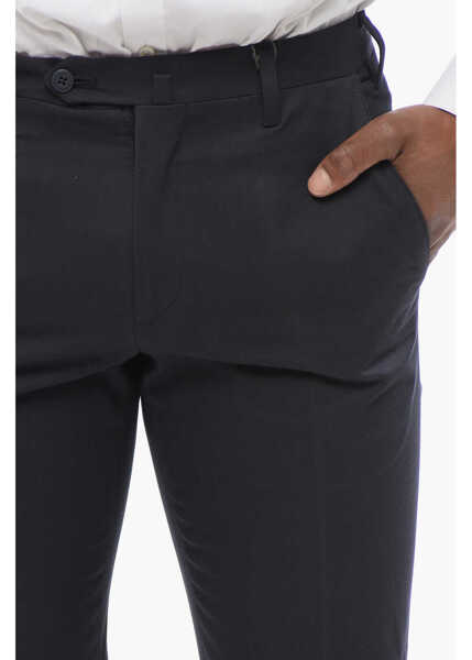 Pantaloni casual CORNELIANI Pure Cotton Leader Pants With Zipped Pockets Blue Barbati (BM 18229153) 3