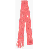 Esarfe Solid Color Crochet Scarf With Fringes Femei