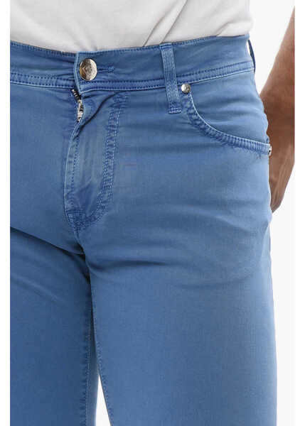 Blugi drepti CORNELIANI Id Ton-Sur-Ton Embroidered Denims Light Blue Barbati (BM 18229303) 3