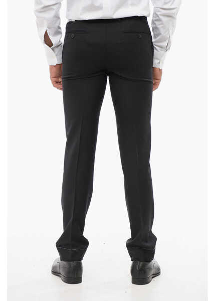 Pantaloni eleganti CORNELIANI Virgin Wool Leader Pants With Flush Pockets Black Barbati (BM 18229492) 2