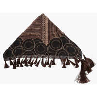 Esarfe Patterned Silk Foulard With Tassels Femei