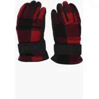 Manusi Checked Wool And Nylon Ski Glovers Barbati