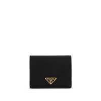 Portofele Prada Triangle Logo Bi-Fold Wallet Femei