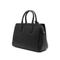 Genti de mana Michael Kors Dama - Genti de mana Michael Kors Black Handbag With Metallic Lettering Logo And Pendant On The Front In Leather Woman Black Femei (BM 18230184) - B-mall.ro