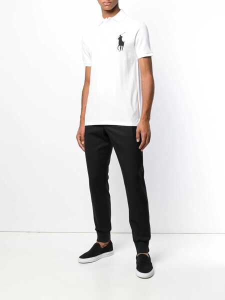 Tricouri Polo Ralph Lauren Custom Slim Fit White Polo Shirt With Pony Maxi Embroidery On The Front And Numeric Detail On The Sleeve In Cotton Man... (BM 18230928) 2