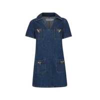 Rochii Self-Portrait Women'S Blue V-Neck Denim Dress Femei