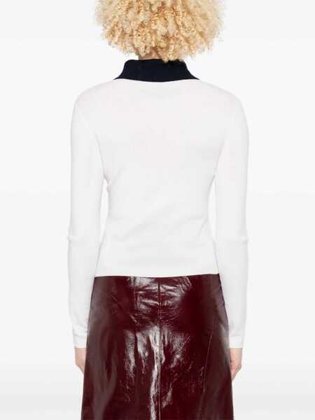 Cardigane Self-Portrait Self-Portrait Wool Cardigan With Contrast Collar Beige Femei (BM 18231336) 4