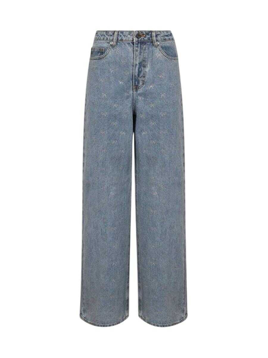 Blugi Self-Portrait Self-Portrait WomenS Blue Bow Wide Leg Jeans BLUE Femei (BM 18231387) 1