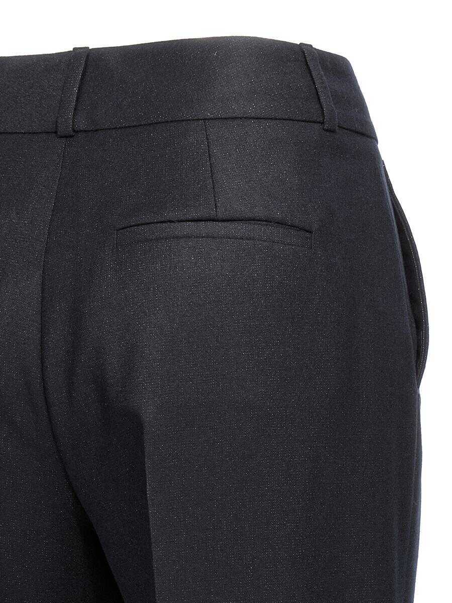 Pantaloni casual Peserico Peserico Lurex Flannel Pants BLUE Femei (BM 18231435) 4