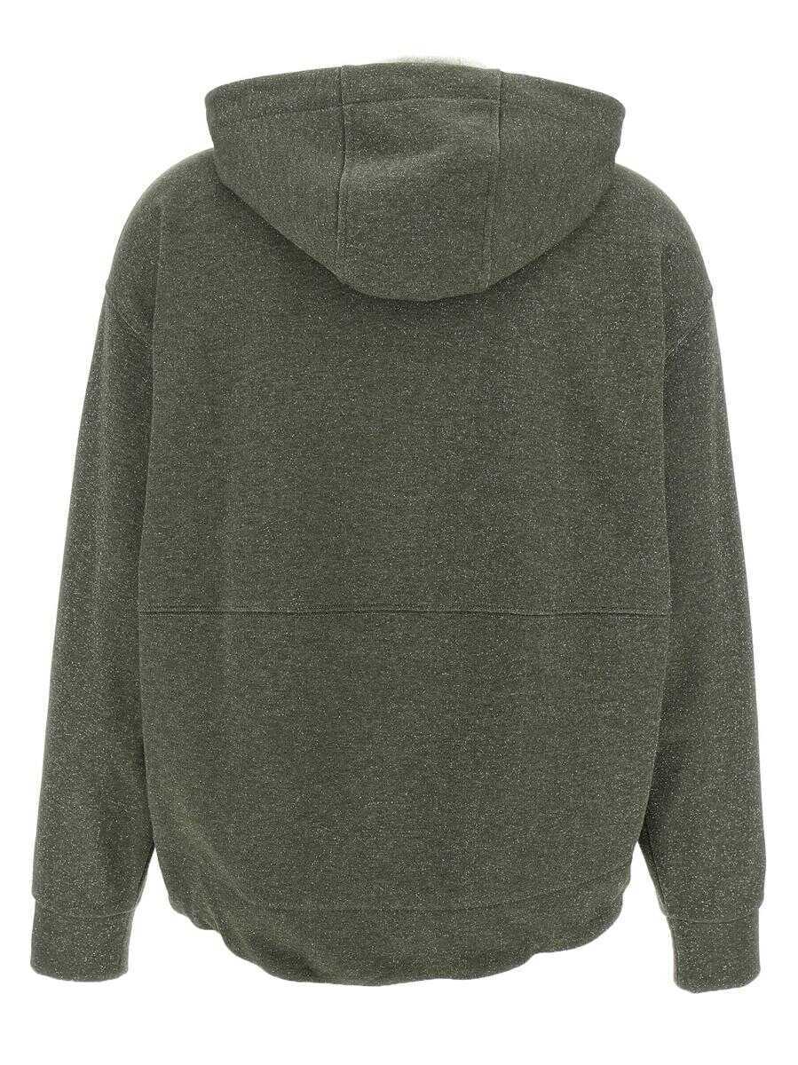 Bluze de trening Peserico Peserico Lurex Hoodie GREEN Femei (BM 18231441) 2