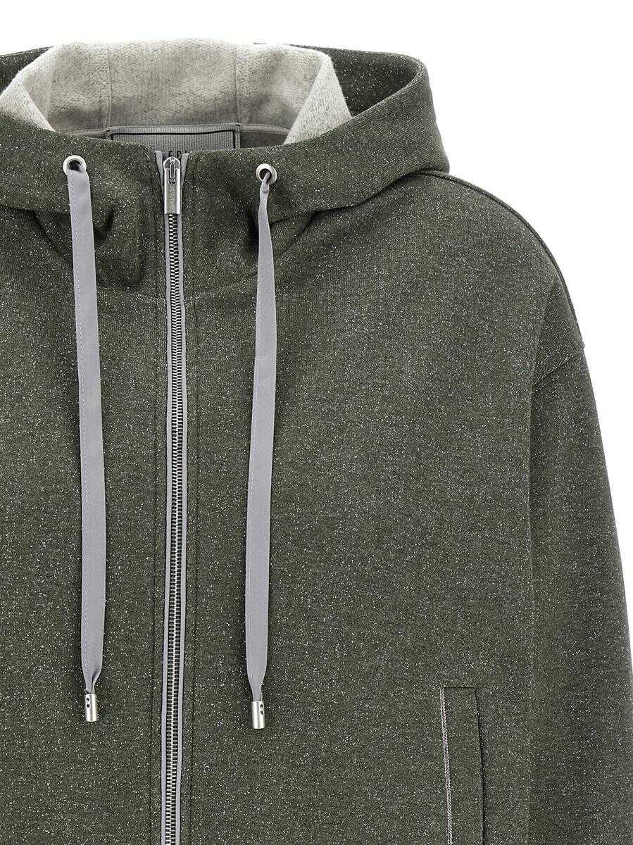 Bluze de trening Peserico Peserico Lurex Hoodie GREEN Femei (BM 18231441) 3