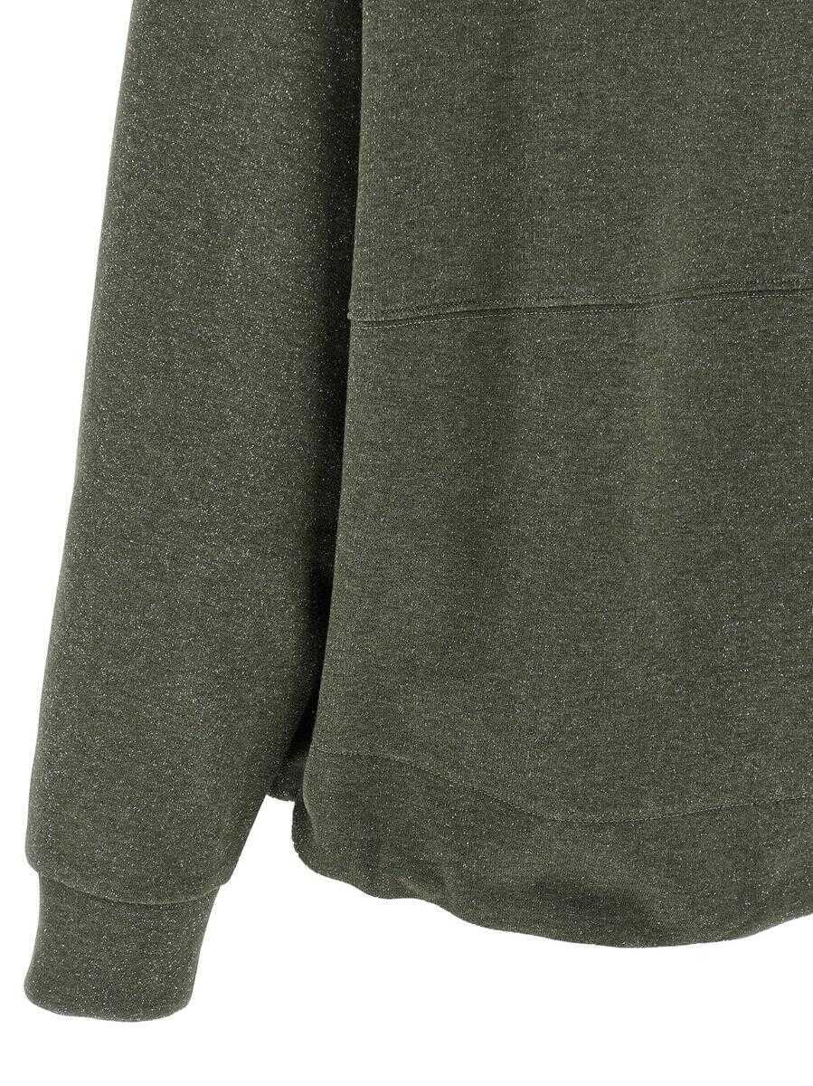 Bluze de trening Peserico Peserico Lurex Hoodie GREEN Femei (BM 18231441) 4