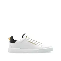 Sneakers Dolce & Gabbana White And Black Leather Sneakers Femei