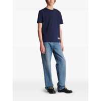 Tricouri Balmain pentru Barbati - Tricouri Balmain Blue Crewneck T-Shirt With Logo Lettering Print On The Front In Cotton Man BLUE Barbati (BM 18232263) - B-mall.ro