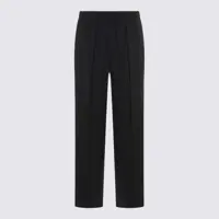 Pantaloni casual Fabiana Filippi Dark Blue Wool Pants Femei